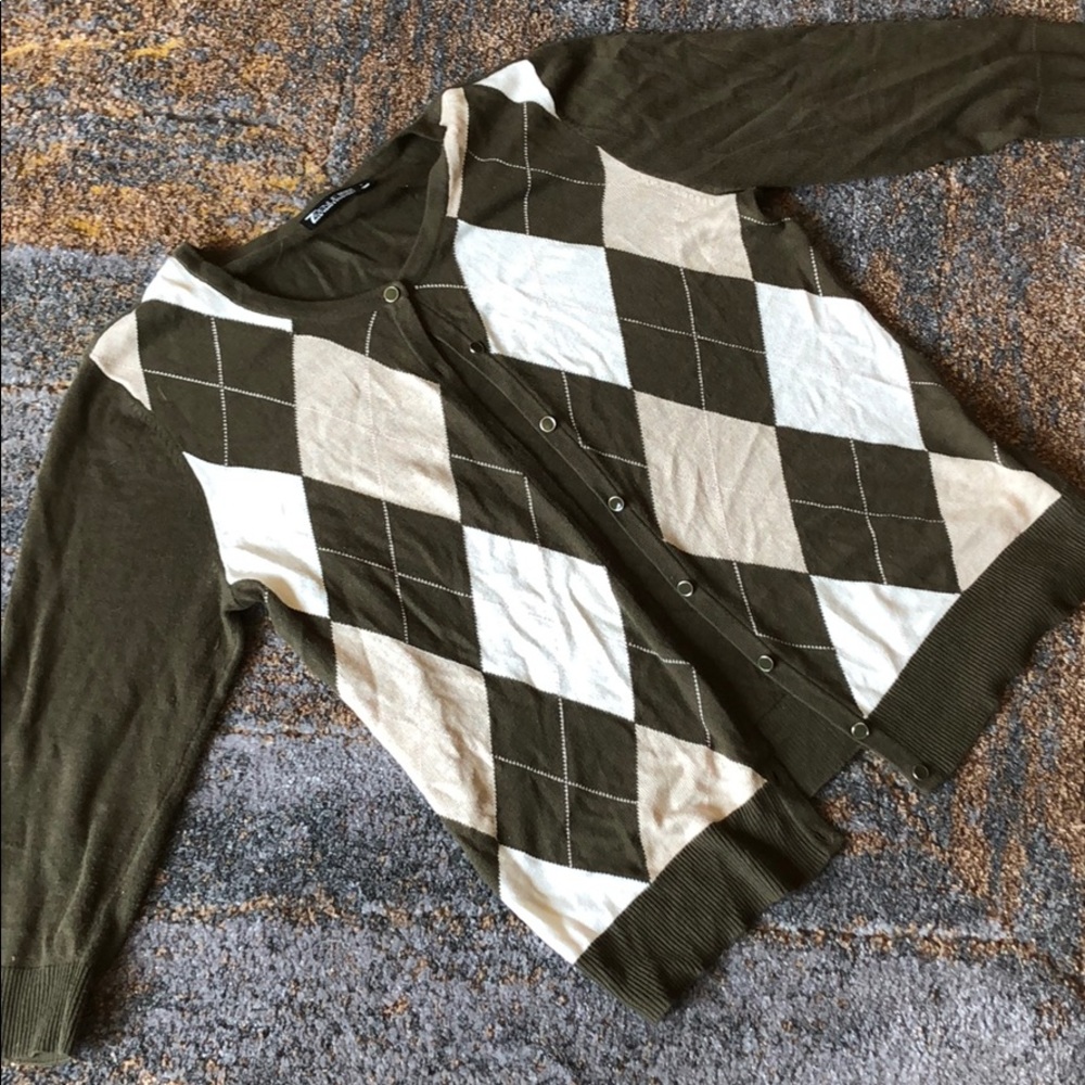 Argyle cardigan